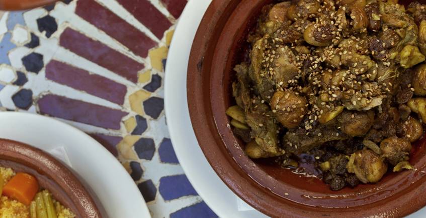 Tagine Haouz, nuevo plato de la carta de otoño-invierno del restaurante El Jardín del Califa de Vejer