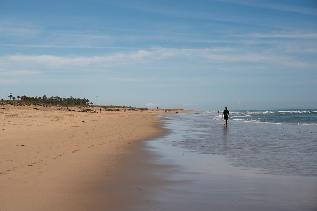 Playa de El Palmar, en Vejer